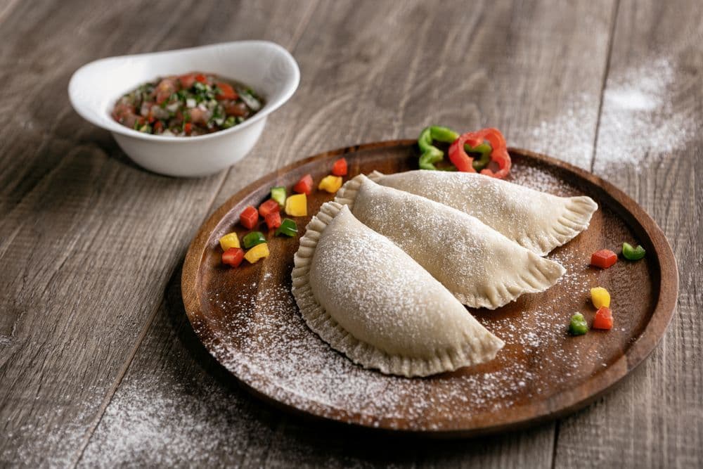 Fresh empanadas ready to serve