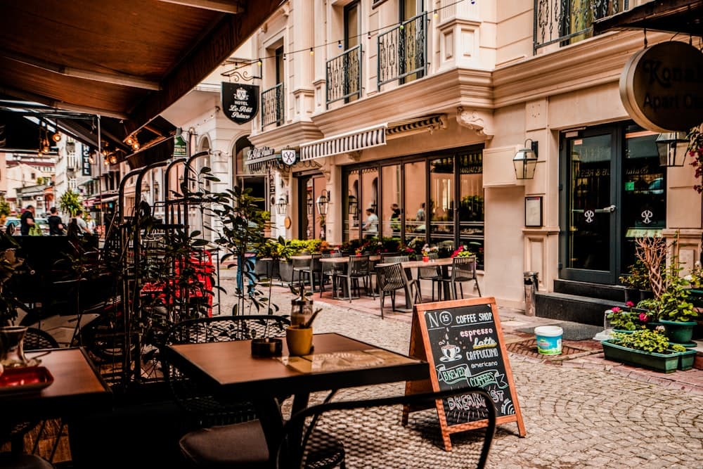 A cozy coffee shop corner